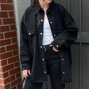 Brunette the Label Shania Black Denim Jacket XL/XXL